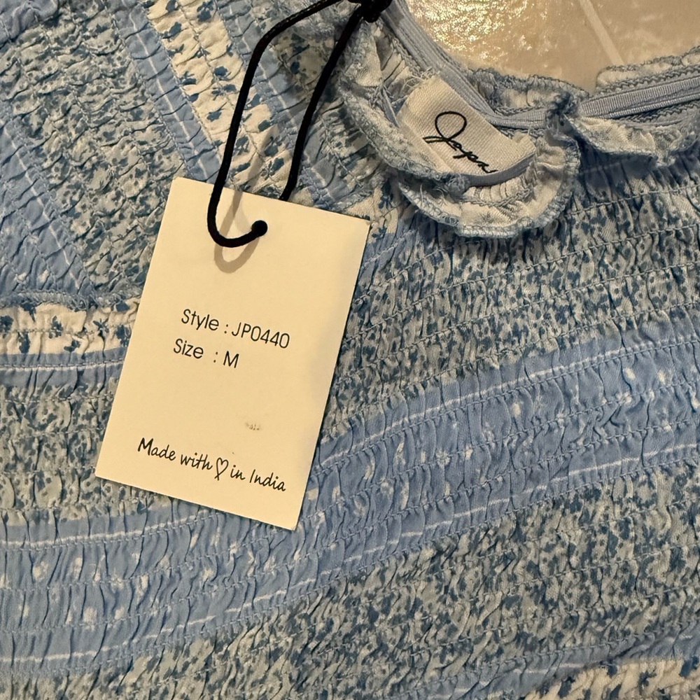🆕 Japna Surplice Smocked Wide Leg Jumpsuit - Picture 3 of 12